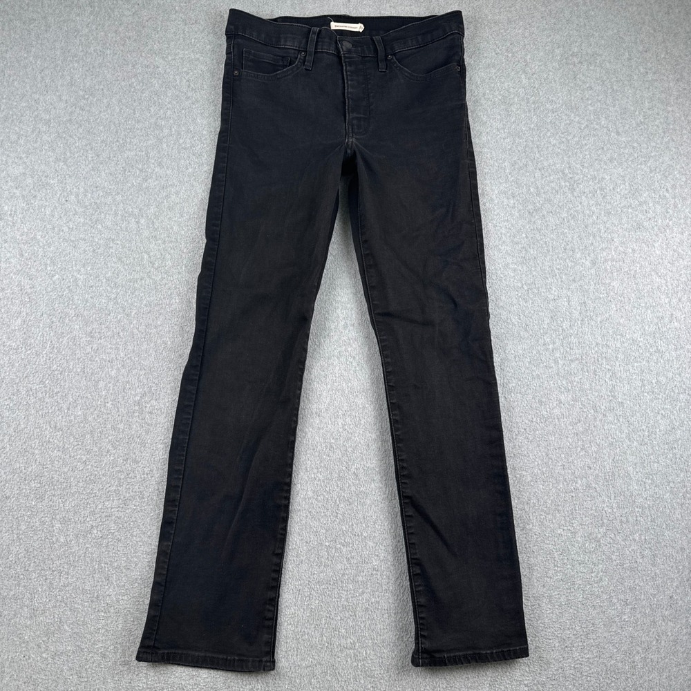 Levi's Jeans Womens 30 314 Shaping Straight Black Waterless Denim